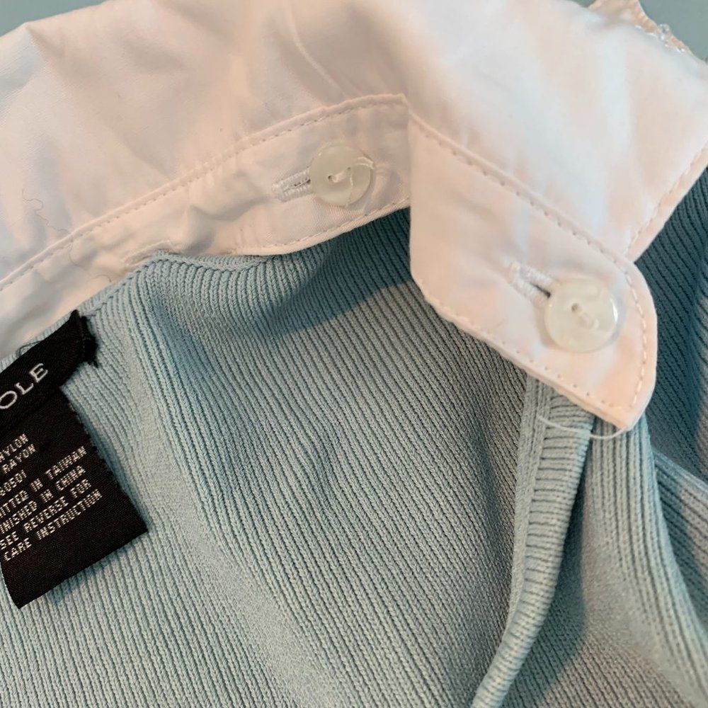 Michelle Nicole Light Blue V-Neck Sweater - Picture 3 of 7